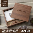 Personalised Wooden USB + Photo Gift Box 32GB Custom Memory Special Wedding Day1