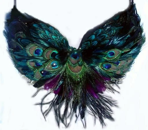 Sujetador de baile tribal pluma de pavo real botín pantalones cortos showgirl disfraz hecho a medida 4U! Foto 2 de 4