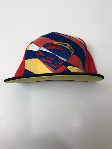 DC Comics Superman Adjustable SnapBack High Crown Cap. Black Red White Yellow. - Picture 2 of 7