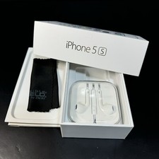 Apple iPhone 5S 64GB White Empty Box And Earphones Only - No Phone