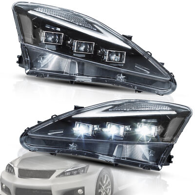 VLAND LED Headlights Frontlamps For 2006-2013 Lexus IS250 IS350 ISF W/Sequential