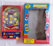 1992 Stock Car Tabletop Electronic Pinball Game Original Box Vintage 11x6" Works