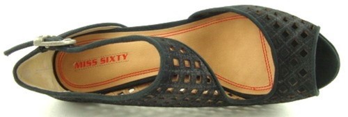 $160 MISS SIXTY JOVANA Black Nubuck Designer Platform Pumps 8.5 EUR 39 - Picture 3 of 4