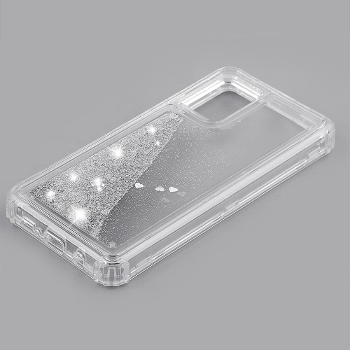 For Samsung Galaxy A51 5G - Waterfall Glitter Liquid Transparent Cover Case - Picture 11 of 13