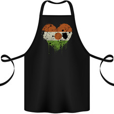Love Nigeria Flag Nigerian Day Football Cotton Apron 100% Organic