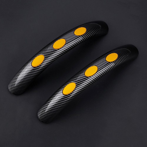 Universal Luxury Steering Wheel Cover Carbon Fiber ABS 38cm/15" Black+Yellow NEW - Picture 11 of 12