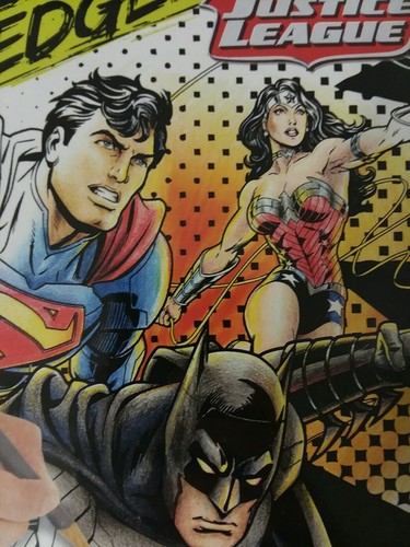 JUSTICE LEAGUE CRAYOLA ART WITH EDGE 30 PREMIUM COLORING PAGES  BRAND NEW SEALED - Picture 1 of 11