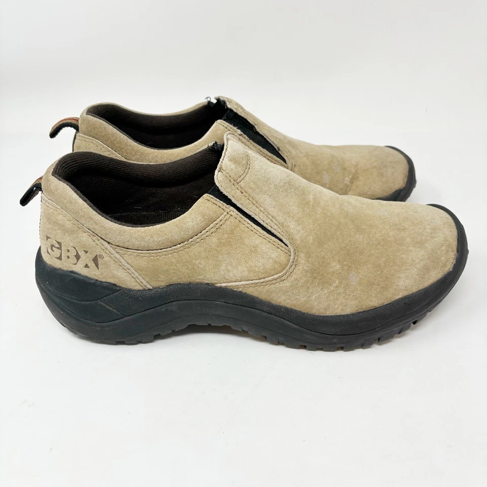 GBX Hombres Tostado Gamuza TRITURADORA DE SENDEROS Senderismo Caminar Informal Mocasines Zapatos Comodidad 9M Foto 2 de 4