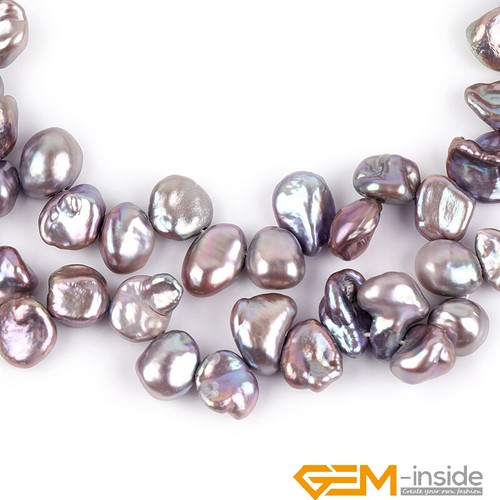 Genuine Keshi Freshwater Pearl Top Drill Baroque Freeform Jerwelry Making Beads - Picture 51 of 63