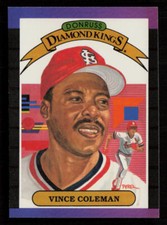 Vince Coleman 1989 Donruss #19 St. Louis Cardinals Baseball Card