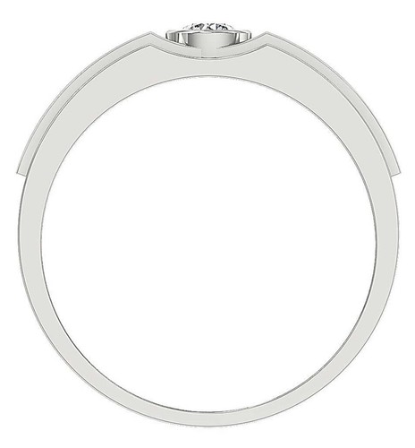 VS1 F 0.25Ct Solitaire Men's Wedding Ring Lab Grown Round Diamond 14K White Gold - Picture 5 of 10