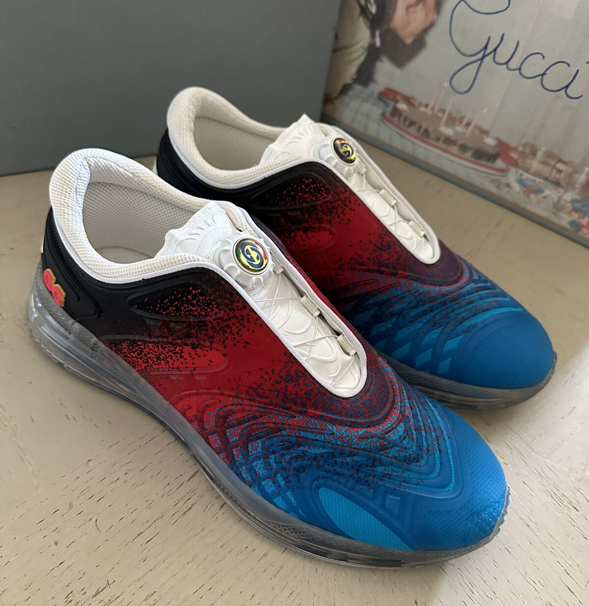 New Gucci Ultrapace Sneakers Shoes Blue/Black/Red 9.5 US ( 9 Gucci