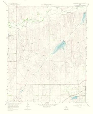 Topographical Map - Hackberry Creek Texas Quad - USGS 1969 - 23 x 28.24