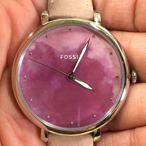 Fossil Jacqueline Damenuhr ES4385 lila Zifferblatt Leder Quarz 36 mm 7 1/2" - Bild 11 von 13