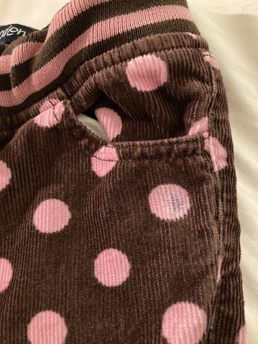 Pantalones de Pana Mini Boden Niñas Talla 4 Marrón Con Grandes Lunares Rosados 2011 Leer - Imagen 10 de 11