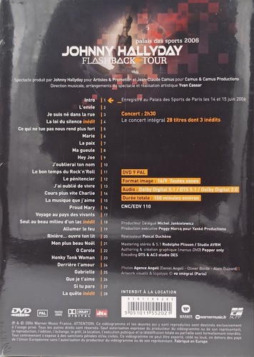 DVD JOHNNY HALLYDAY - FLASHBACK TOUR neu im Blister - Bild 2 von 2