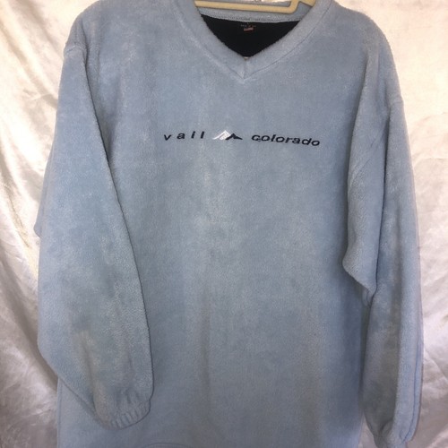 Vail Colorado Blue Fleece Sweater Pullover Women's Size Large- Made In USA - Bild 5 von 6