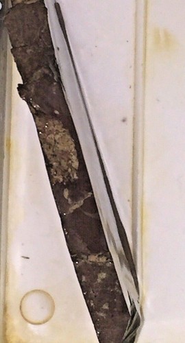 Rough collectable mineral slabs, natural rocks, purple-maroon, striped, rhyolite - Afbeelding 6 van 12