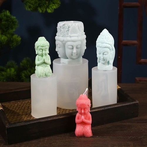 3 Styles Buddha Statue Series Silicone Candle Mold Handmade Plaster Epoxy Resin - Picture 8 of 15