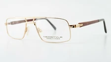 NEOSTYLE Glasses Frame Academic 360 822 53-17 20 140 Gold Wood Vintage 1990s