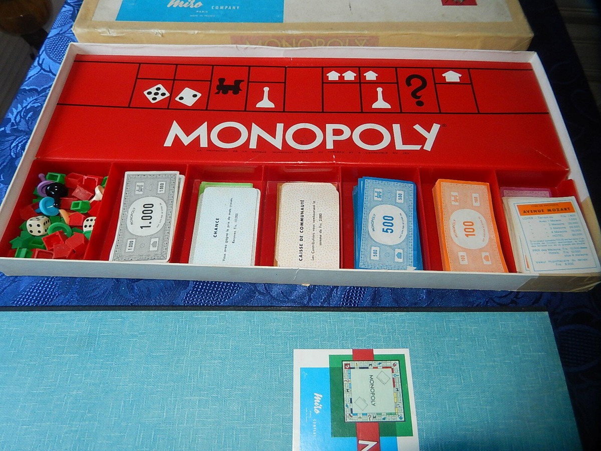 Ancien Monopoly 1961 Vintage Parker Brothers édition Miro Company France