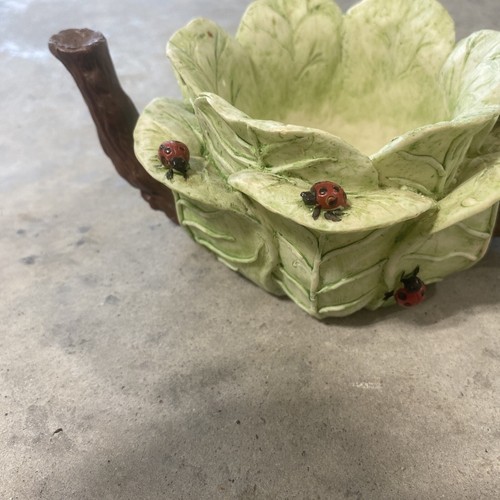 Vintage Cabbage Tea Pot With Lady Bugs - Picture 3 of 8