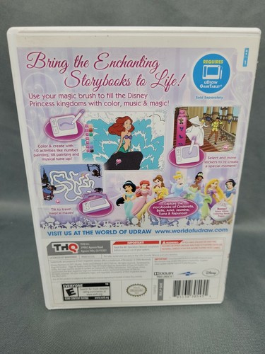 Disney Princess Enchanting Storybooks Nintendo Wii Udraw Game Disc & Case Tested - Picture 2 of 5