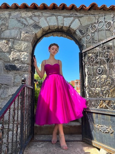 Vestidos de graduación hasta el té para mujer novia adolescentes dama de honor noche fiesta vestido - Imagen 26 de 252