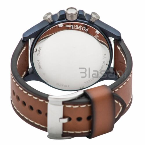 Fossil JR1504 Herren Nate Edelstahl Quarzbraun Leder Chronograph Uhr - Bild 5 von 6