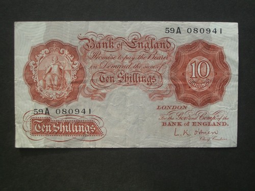**Look**10's  Replacement 1955 British ** 'VF' **O'Brien  banknote**** - Picture 1 of 10