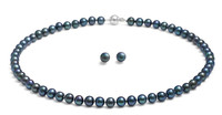 Rolicia Aaa Grade 18inches 45cm Freshwater Cultured Black Pearl Necklace Matchin Rolicia Aaa Grade 18inches 45cm Freshwater Cultured Black Pearl Necklace Matchin