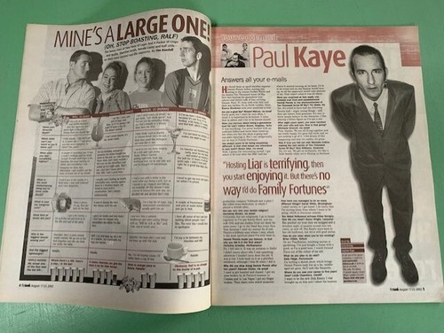 THE LOOK magazine 17-Aug-2002 FAY RIPLEY Paul Kaye Samia Ghadie Sheridan Smith - Picture 4 of 5