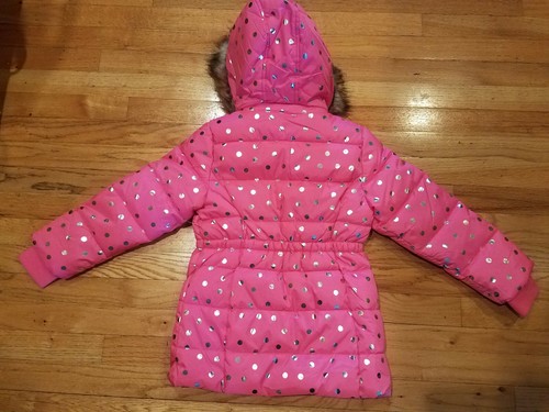 Member's Mark Cozy Puffer Girls Jacket Coat * Pink Polka Dot * Size 2T * NEW NWT - Picture 2 of 3