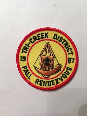 Tri-Creek District 1987 Fall Rendezvous BSA Patch  
