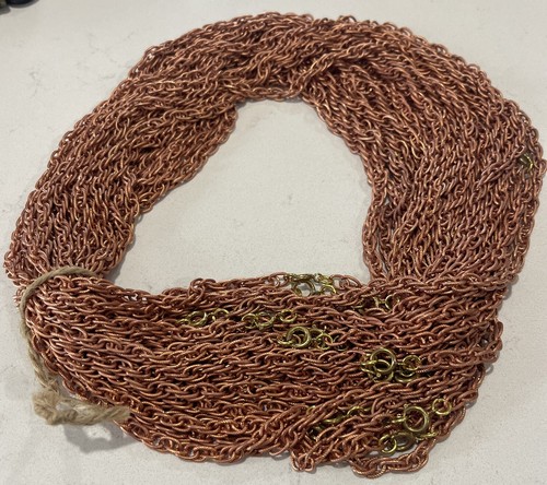 Copper Necklace Chains lot of 24 Plus Huge Lot Jewelry Findings Craft 3 lb 11oz - Picture 2 of 14