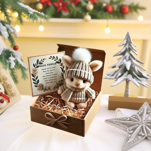 Mini Bunny Hug Easter Gift Bunny Plush Pocket Hug Rabbit with Positive-Card 1 PC - Picture 6 of 14
