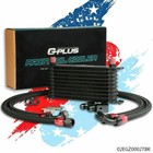 10 Row Engine Aluminum Oil Cooler Kit Fit For LS1 LS2 LS3 Sandwich Plate Black