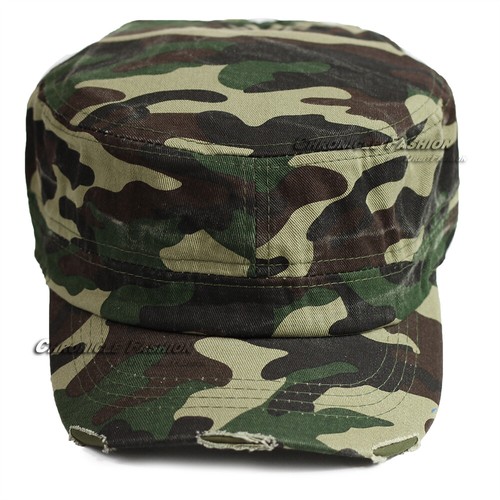 Cadet Hat Army Castro Cap Adjustable Baseball Distressed Plain Solid Men Hat - Picture 24 of 26