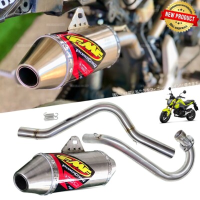 EXHAUST MUFFLER PIPE RACING FULL SYSTE FIT FOR HONDA GROM MSX 125 SF  2016-2020