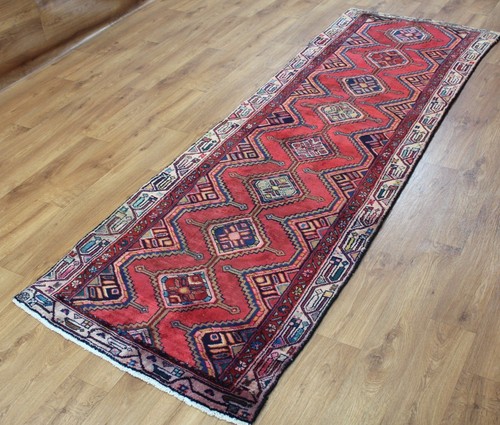 PERSAIN Antique CARPET RUG Handmade Oriental Vintage Wool Traditional 278X90 CM - Picture 2 of 10
