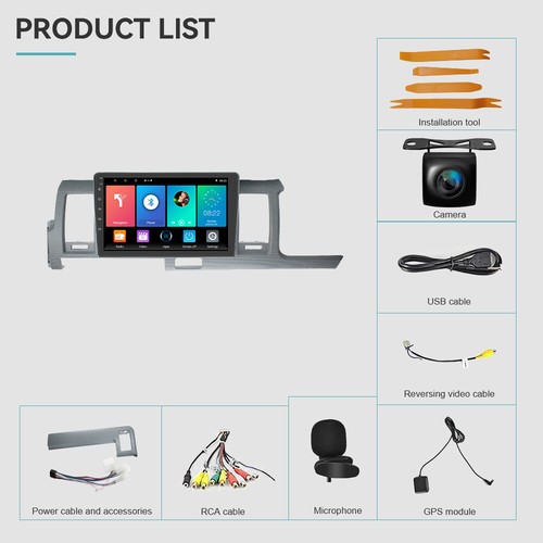 8+128GB Carplay Car Stereo Radio Android 13 For Toyota Hiace 2004-19 GPS Nav+CAM - Picture 19 of 20