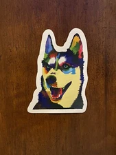 Husky Sticker Colorful Waterproof Animal Pet Friend Gift NEW