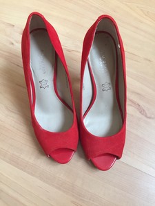 Stiletto Marks Court Suede And Leather Red Shoe 5 Spencer Ladies Size Autograph Sx0raqS