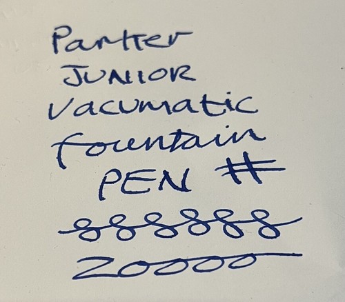 PARKER VACUMATIC JUNIOR FÜLLFEDERHALTER - SCHWARZ - GOLDRAND - 14kt GOLDFEDER - (A46) - Bild 10 von 11