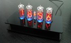 Nixie Tubes Clock with 4 pieces IN-14 tubes with RGB backlight Alarm and Chimes