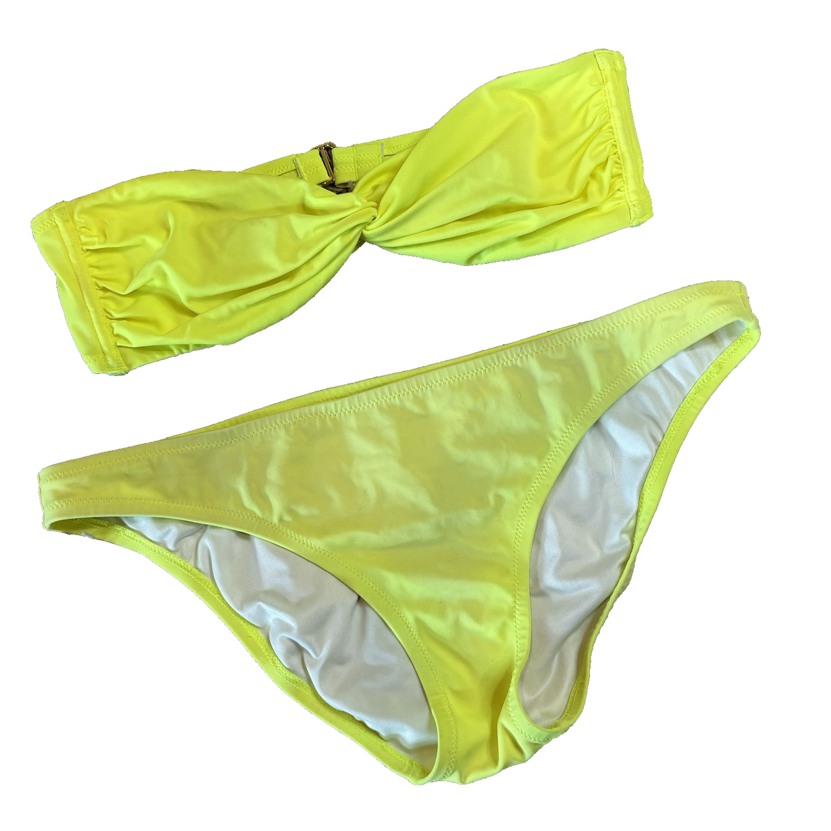 Victoria's Secret neon yellow bikini size medium strapless