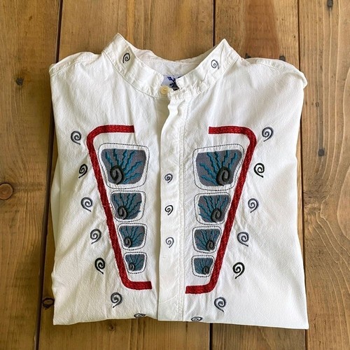 Camisa AYME Para Hombre Bordada Diseño Sudamericano Suroeste - Imagen 5 de 7