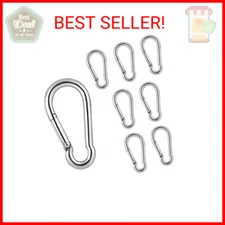 Benvo 8 Pcs Carabiner Clips Spring-Snap Hook M4 1.57 Inch Mini Spring Buckle Qui