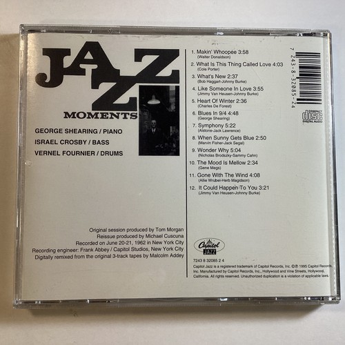 George Shearing Trio - Jazz Moments CD- Recorded 1962, Remastered -Free Shipping - Picture 5 of 6