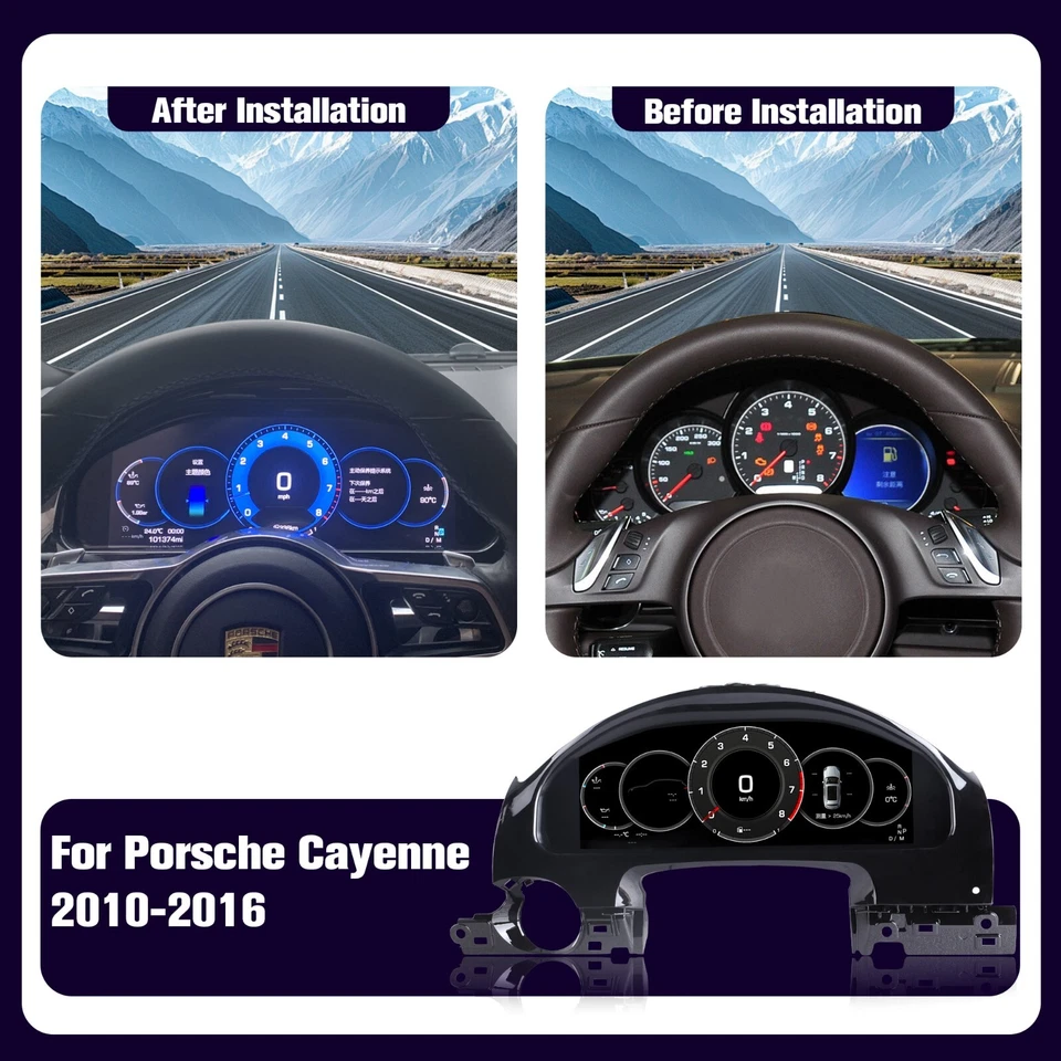 Cuadro de instrumentos digital de 12,3’ para Porsche Cayenne 2011-2017 indicador de salpicadero Foto 3 de 4